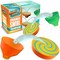 Marble Genius Stunts Trampoline Set: Includes 2 New Patented Trampolines and 2 Catch Buckets, Compatible with Other Marble Genius Products, for Ages 5 and Above, Orange Swirl